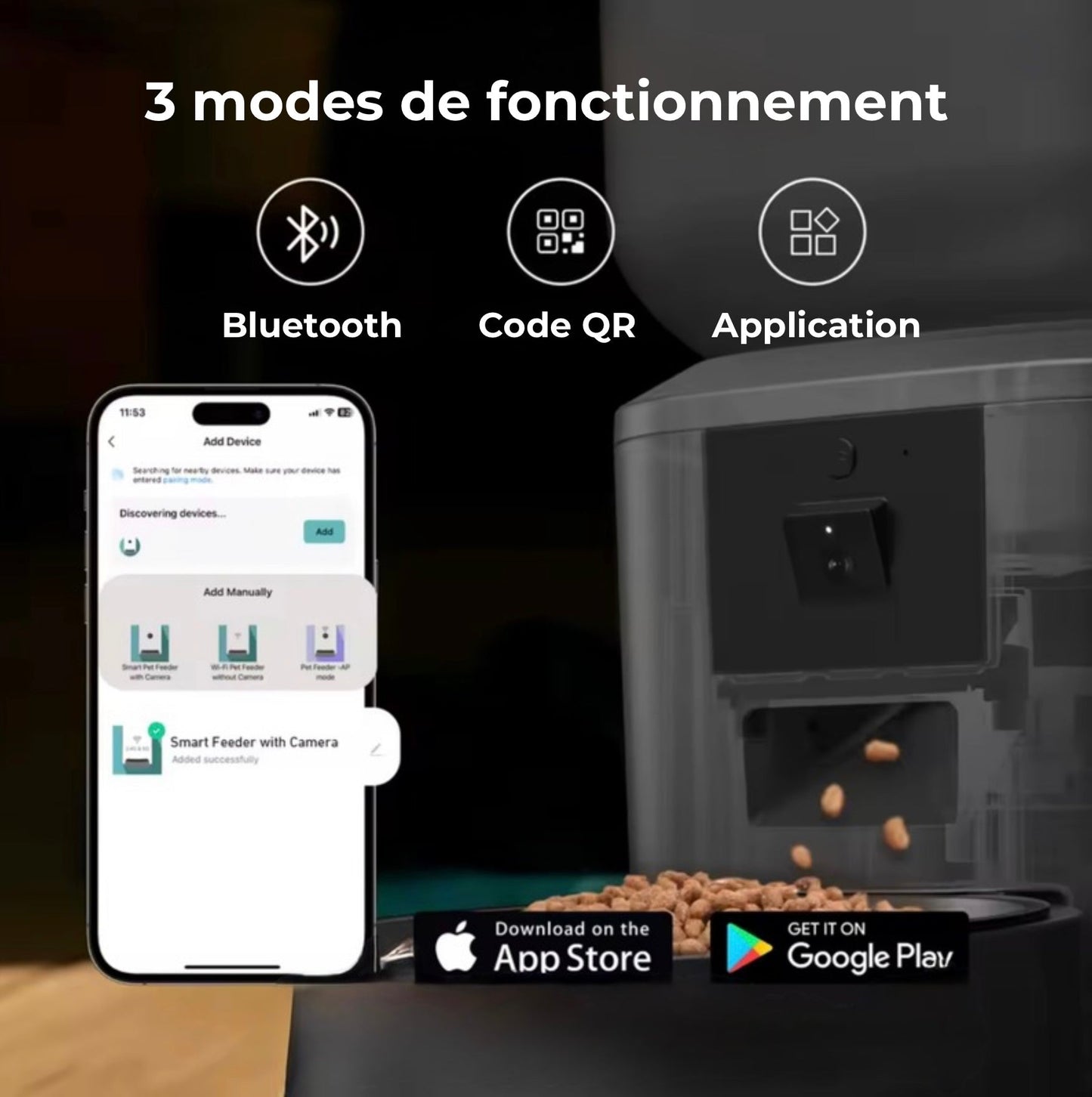 Distributeur de croquettes connecté Grande capacité - Animelia Animelia