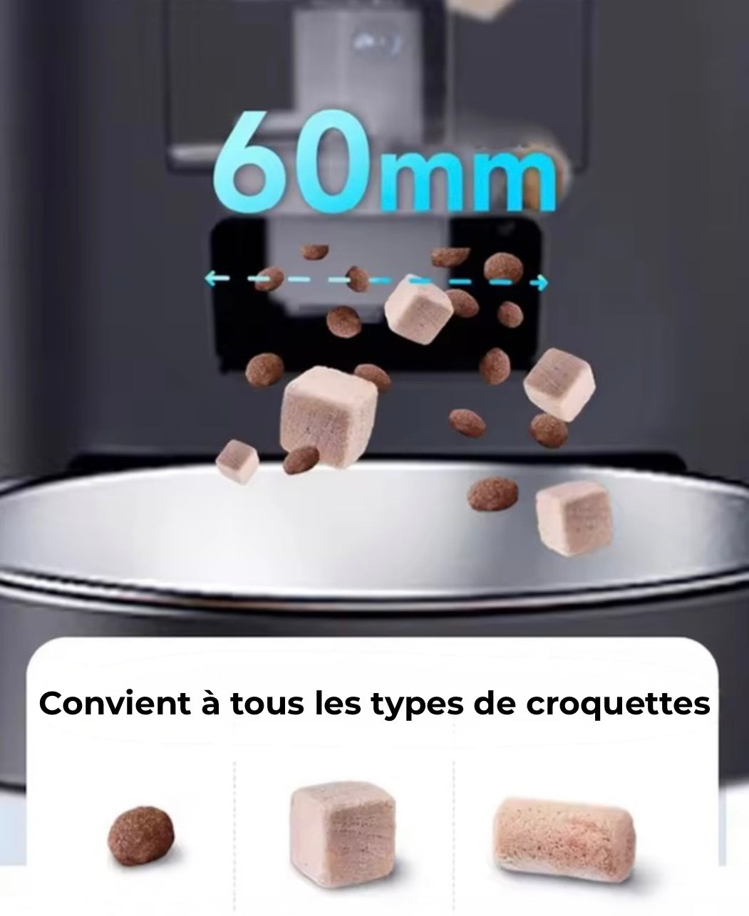 Distributeur de croquettes connecté Grande capacité - Animelia Animelia