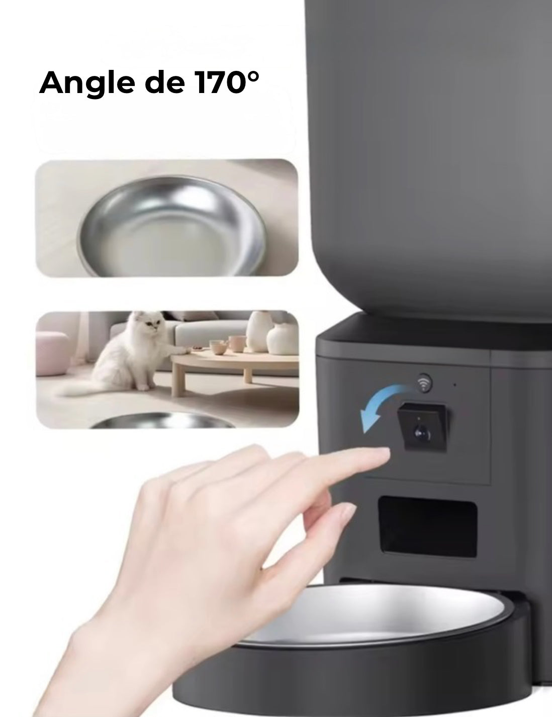 Distributeur de croquettes connecté Ultra grande capacité Animelia