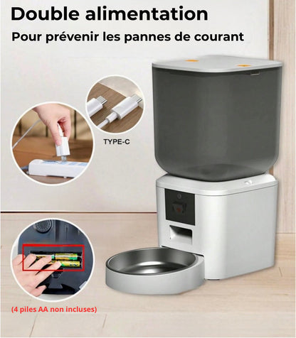 Distributeur de croquettes connecté Ultra grande capacité Animelia